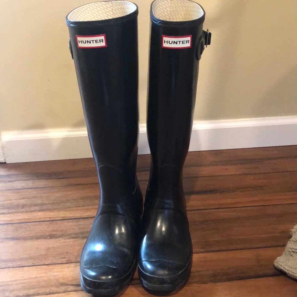 COPY - Hunter Boots: tall, glossy black